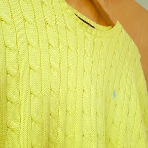 Like New Polo cable knit crew neck